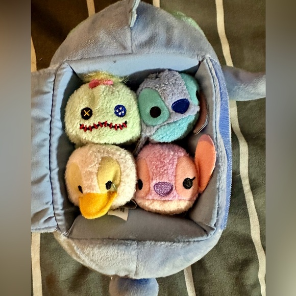 Disney Lilo & Stitch Plush Tsum Tsum Set Stitch Bag with 4 mini Tsum Tsum - Picture 5 of 11